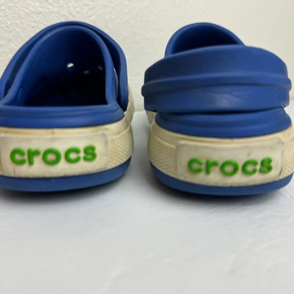 CROCS Blue  Boy's sandals  flip flop Size J 1